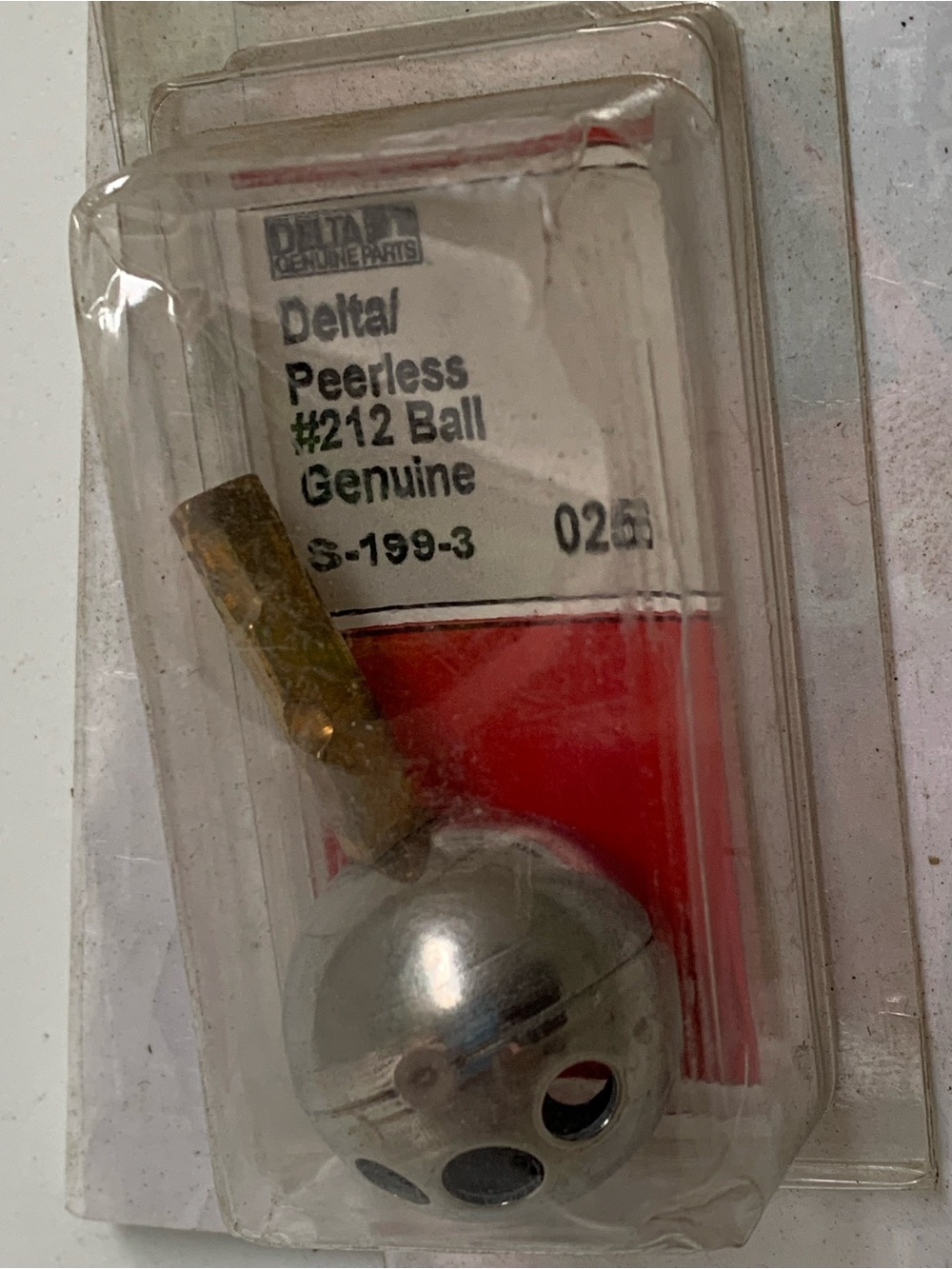 Delta Peerless #212 Ball Replacement - Silver with Brass Pin